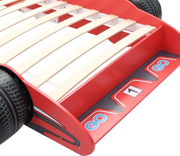 Dječji krevet trkaći auto 90 x 200 cm crveni - Crvena Crvena