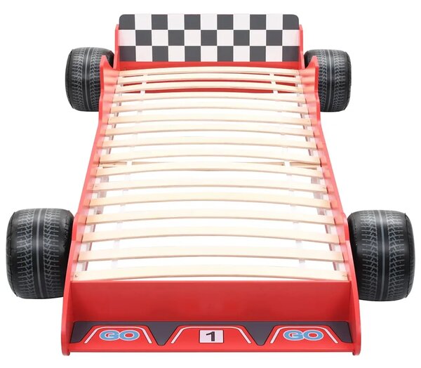 Dječji krevet trkaći auto 90 x 200 cm crveni - Crvena Crvena