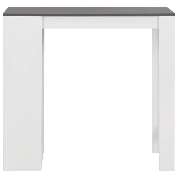 Barski stol s policom bijeli 110 x 50 x 103 cm - Siva 1 Siva