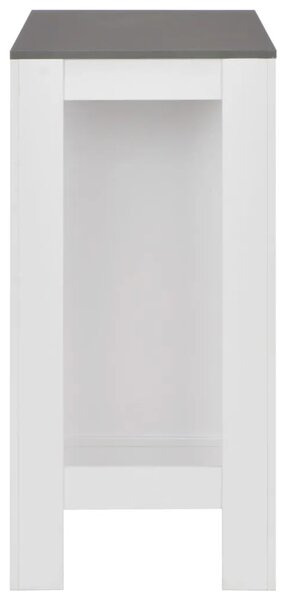 Barski stol s policom bijeli 110 x 50 x 103 cm - Siva 1 Siva
