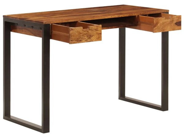 Radni stol od masivnog drva akacije i čelika 110 x 55 x 78 cm
