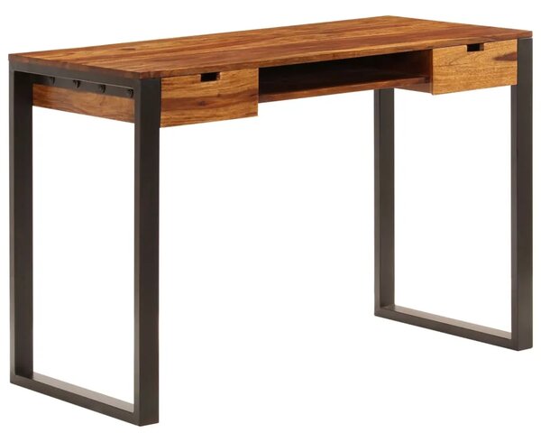 Radni stol od masivnog drva akacije i čelika 110 x 55 x 78 cm