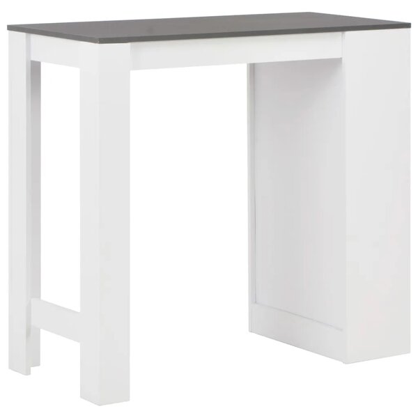 Barski stol s policom bijeli 110 x 50 x 103 cm - Siva 1 Siva
