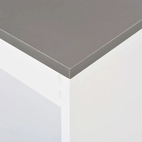 Barski stol s policom bijeli 110 x 50 x 103 cm - Siva 1 Siva