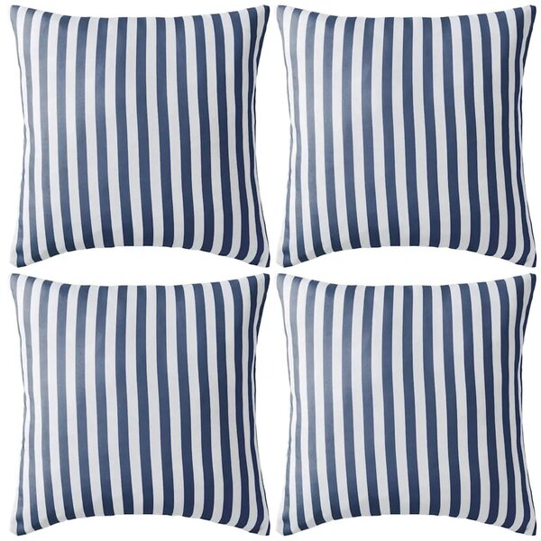 Vrtni jastuci s prugastim uzorkom 4 kom 45 x 45 cm mornarsko plavi - modra prugasta 45 x 45 cm 4 Modra prugasta