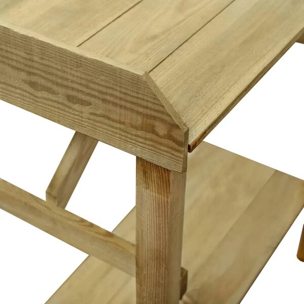 Vrtni stolić za sadnju od impregnirane borovine 75 x 40 x 90 cm