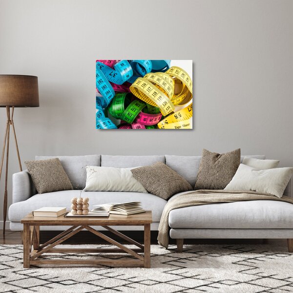 Staklena slika obojenih metara (70x50 cm)