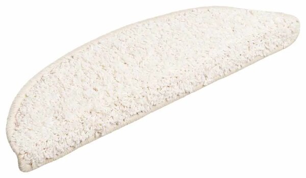 Prostirke za stepenice 15 kom 56x17x3 cm bijele poluokrugle - Bijela 56 x 17 x 3 cm 15 Bijela