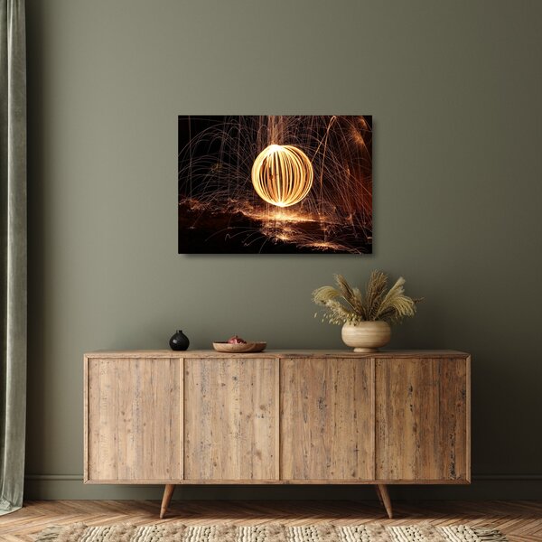 Staklena slika svjetlosne kugle (70x50 cm)