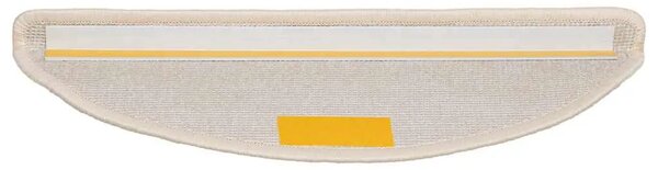 Prostirke za stepenice 15 kom 56x17x3 cm bijele poluokrugle - Bijela 56 x 17 x 3 cm 15 Bijela