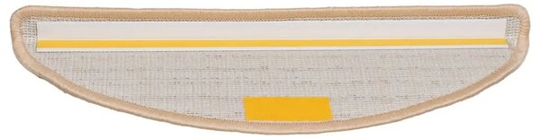 Prostirke za stepenice 15 kom 56x17x3 cm krem poluokrugle - Krema 56 x 17 x 3 cm 15 Krema