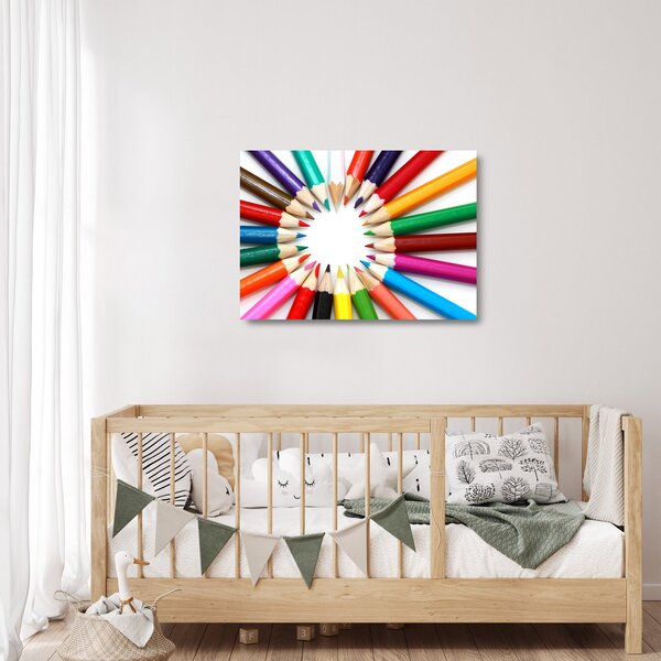 Staklena slika olovaka u boji (70x50 cm)