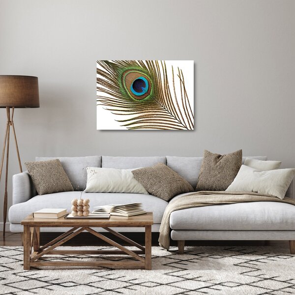 Staklena slika paunovog perja (70x50 cm)