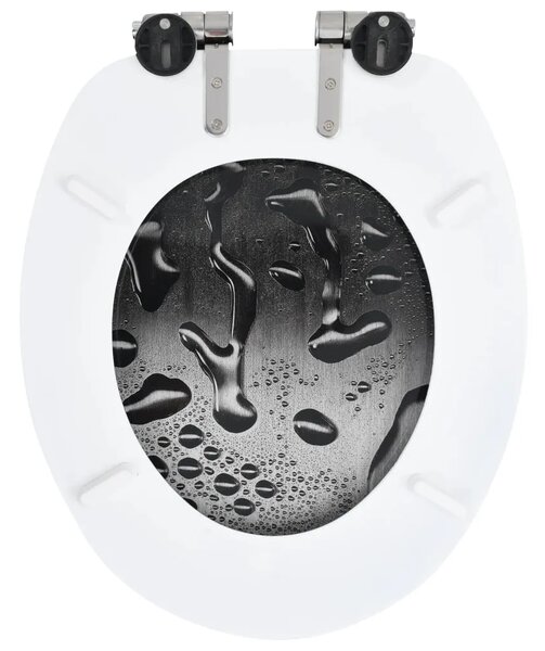 Daska za wc - Toaletna daska s mekim zatvaranjem MDF s uzorkom kapljica - 1 kapljica vode Da kapljica vode