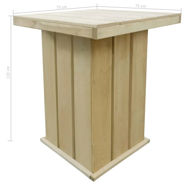 Barski stol od impregnirane borovine 75 x 75 x 110 cm - 75 x 75 x 110 cm 1 75 x 75 x 110 cm