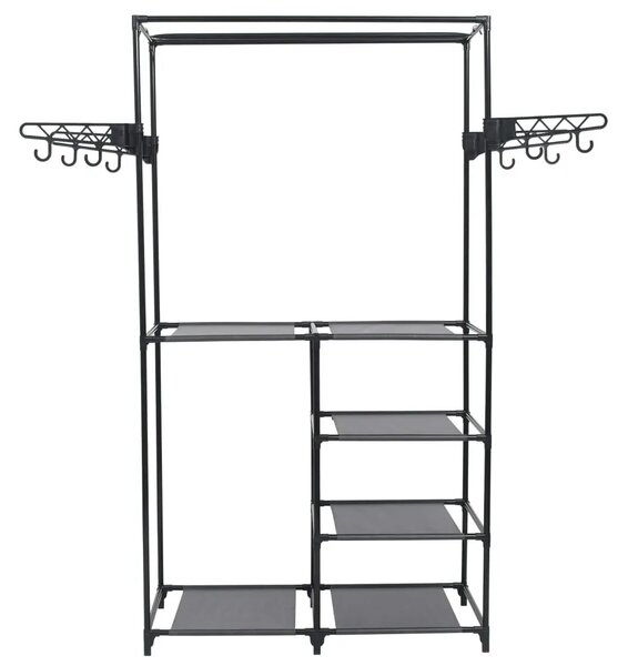 Stalak za odjeću od čelika i netkane tkanine 87x44x158 cm crni