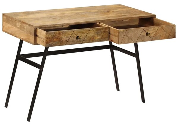 Pisaći stol s ladicama od masivnog drva manga 110 x 50 x 76 cm