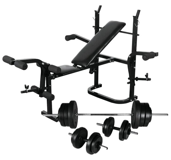 Klupa za dizanje utega sa stalkom i setom utega 60 5 kg - 60.5 kg 60.5 kg