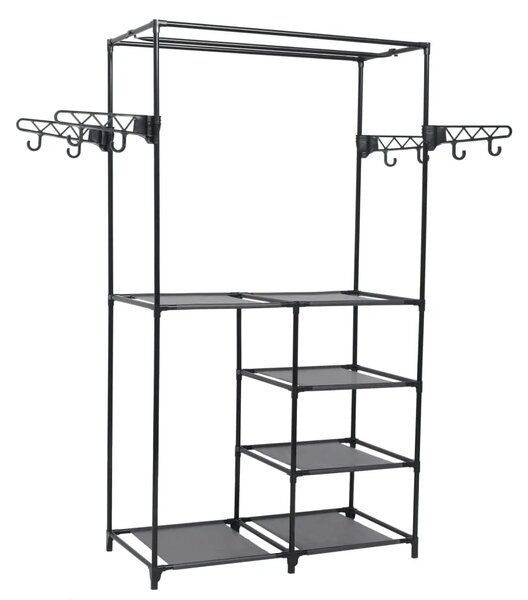 Stalak za odjeću od čelika i netkane tkanine 87x44x158 cm crni