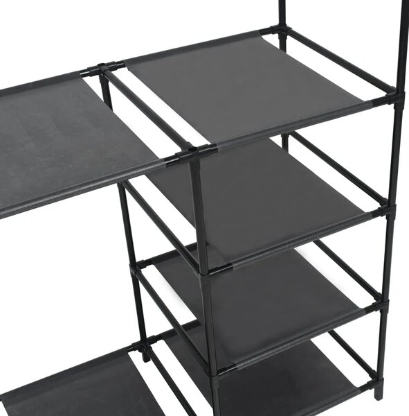 Stalak za odjeću od čelika i netkane tkanine 87x44x158 cm crni