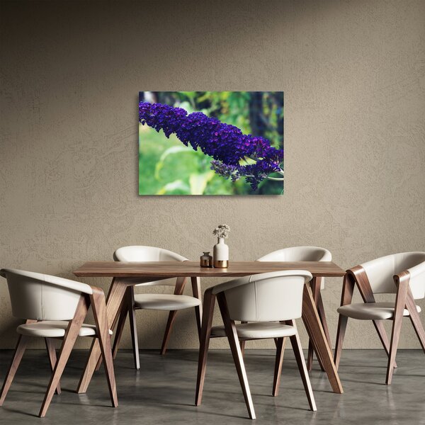 Staklena slika plavog cvijeta (70x50 cm)