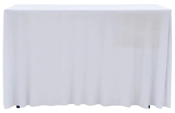 Rastezljive navlake za stol 2 kom duge 243 x 76 x 74 cm bijele - Bijela 243 x 76 x 74 cm 2 Bijela