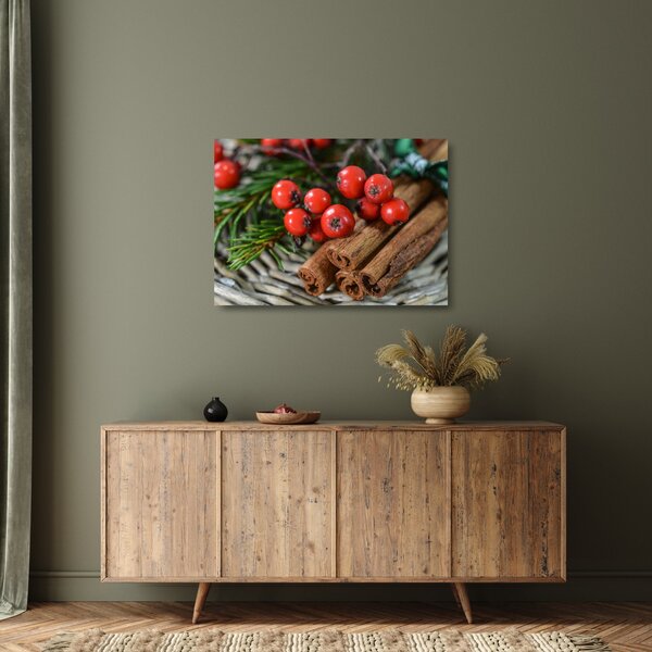 Staklena slika jarebike i cimeta (70x50 cm)