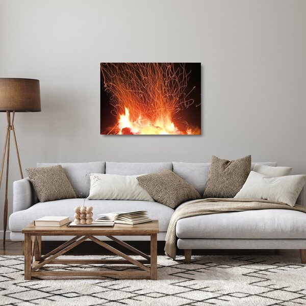 Staklena slika vatre (70x50 cm)