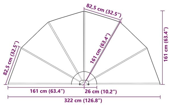 Sklopiva bočna tenda siva 160 cm - Siva 160 cm 1 Siva