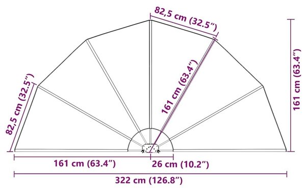 Sklopiva bočna tenda siva 200 cm - Siva 200 cm 1 Siva