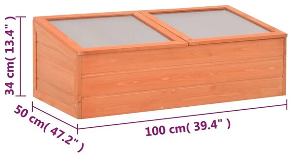 Staklenik od drva 100 x 50 x 34 cm - 100 x 50 x 34 cm 1 100 x 50 x 34 cm