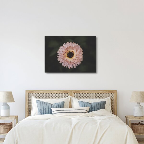 Staklena slika narančastog cvijeta (70x50 cm)