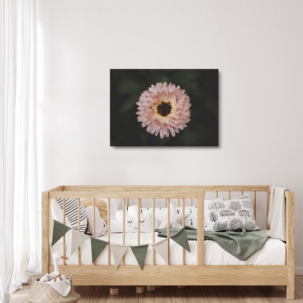 Staklena slika narančastog cvijeta (70x50 cm)
