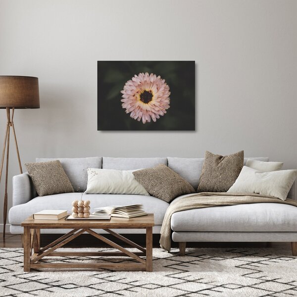 Staklena slika narančastog cvijeta (70x50 cm)