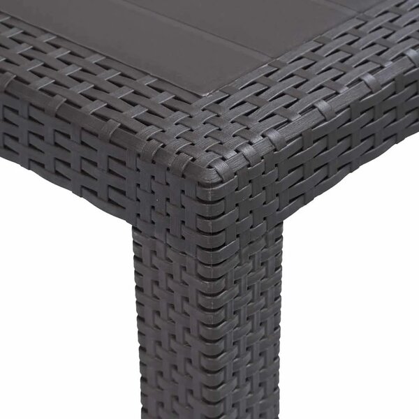 Vrtni stol smeđi 220 x 90 x 72 cm plastika s izgledom ratana - Smeđa 220 x 90 x 72 cm 1 Smeđa