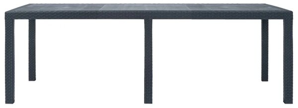 Vrtni stol antracit 220 x 90 x 72 cm plastika s izgledom ratana - Antracit 220 x 90 x 72 cm 1 Antracit