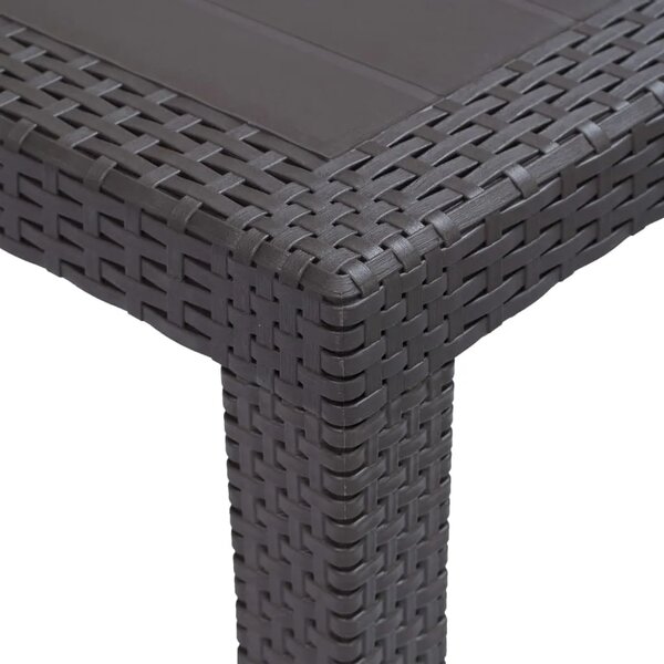 Vrtni stol smeđi 150 x 90 x 72 cm plastika s izgledom ratana - Smeđa 150 x 90 x 72 cm 1 Smeđa