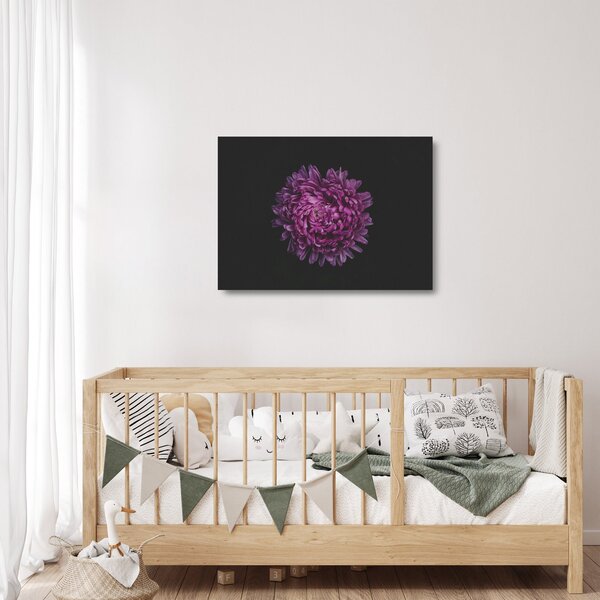 Staklena slika ljubičastog cvijeta (70x50 cm)