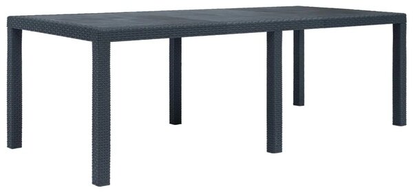 Vrtni stol antracit 220 x 90 x 72 cm plastika s izgledom ratana - Antracit 220 x 90 x 72 cm 1 Antracit