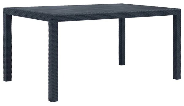Vrtni stol antracit 150 x 90 x 72 cm plastika s izgledom ratana - Antracit 150 x 90 x 72 cm 1 Antracit