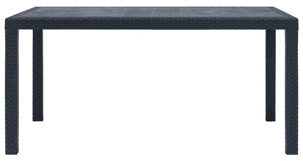 Vrtni stol antracit 150 x 90 x 72 cm plastika s izgledom ratana - Antracit 150 x 90 x 72 cm 1 Antracit