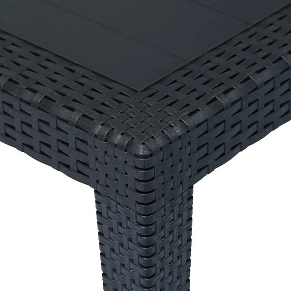 Vrtni stol antracit 150 x 90 x 72 cm plastika s izgledom ratana - Antracit 150 x 90 x 72 cm 1 Antracit