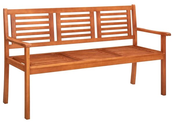Vrtna klupa za 3 osobe 150 cm od masivnog drva eukaliptusa - Smeđa 150 x 60 x 89 cm 1 1