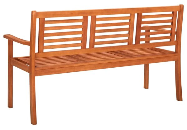 Vrtna klupa za 3 osobe 150 cm od masivnog drva eukaliptusa - Smeđa 150 x 60 x 89 cm 1 1