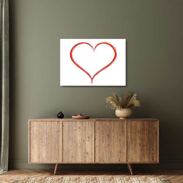 Staklena slika srca (70x50 cm)
