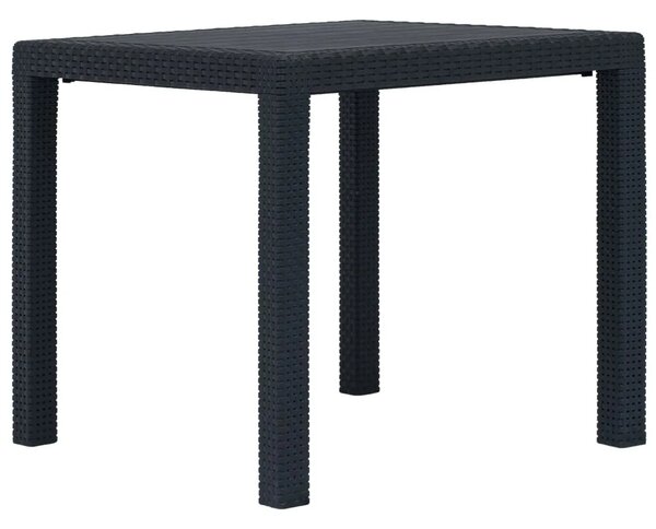 Vrtni stol antracit 79 x 79 x 72 cm plastika s izgledom ratana - Antracit 79 x 79 x 72 cm 1 Antracit