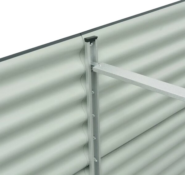 Vrtna sadilica od pocinčanog čelika 320 x 80 x 81 cm siva - Siva 320 x 80 x 81 cm 1 Siva