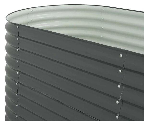 Vrtna sadilica od pocinčanog čelika 320 x 80 x 81 cm siva - Siva 320 x 80 x 81 cm 1 Siva