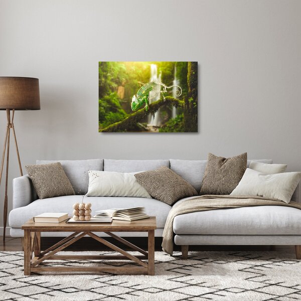 Staklena slika kameleona (70x50 cm)