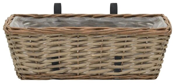 Balkonska sadilica od pruća s PE oblogom 2 kom 40 cm - 40 x 16 x 13 cm 2 40 x 16 x 13 cm